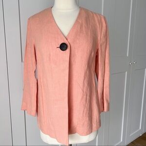 LAFAYETTE 148 Peach Linen Blazer Jacket sz. 2